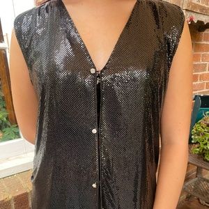 Whiting and Davis Metal Mesh Top